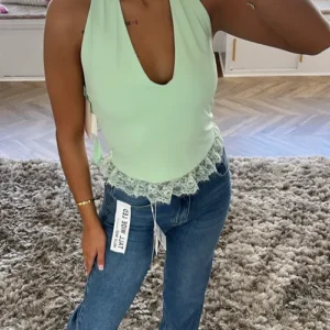 Mint Lace Top