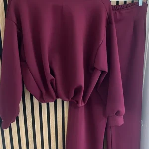 Burgundy Bubble Top Tracksuit
